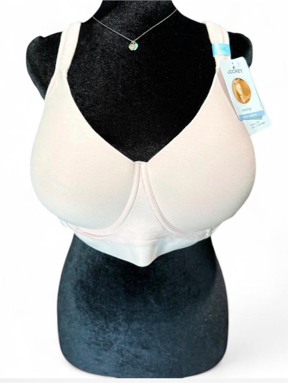 Jockey Cooling Cotton Blend Full Coverage Bra – Pink – Size 44C NWT